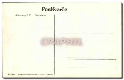 Statua Młodej Kobiety z Koszykiem — Strasburg, Gänselesel — Wydawca VI 42000 — Rewers
