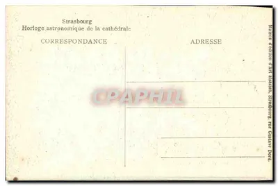 Strasbourg — Astronomiczne zegary katedry — Wydawnictwo Artystyczne Alzackie — Rewers