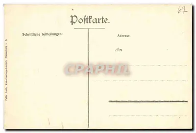 Strasbourg i. E. — Rue Empereur Guillaume i Ewangelicka Kościół Garnizonowy — Felix Laub, Kunstverlage-Anstalt — Rewers