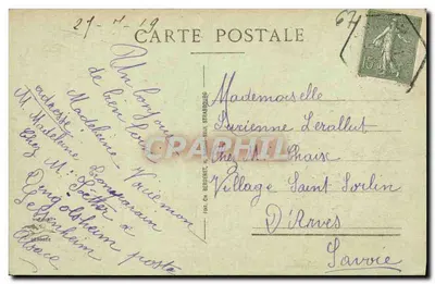 Strasbourg — Kościół i nabrzeże św. Tomasza — Fot. Ch. Bergeret — Rewers