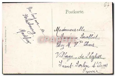 Strasbourg i. Els. — Widok z Fischerstaden — Wydawca J. Roltz, nr 28460 — Rewers