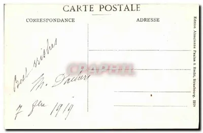 Strasbourg — Ogólny widok — Wydawnictwo Paulius & Rech z Strasburga — Rewers