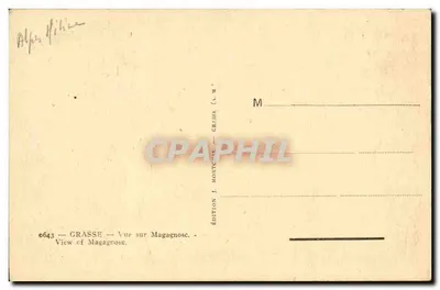 Magagnosc — Widok miasta — Wydawnictwo J. Montcâtre, Grasse, nr 6643 — Rewers