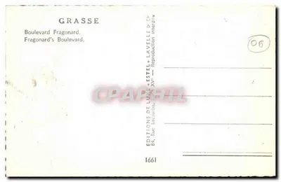 Grasse — Boulevard Fragonard — Editor Estel, n° 1661 — Reverso