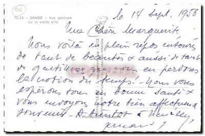 Grasse — Algemene uitzicht op de oude stad — Uitgave S.E.N.T. - 2, rue Aixis-Massa — Achterkant