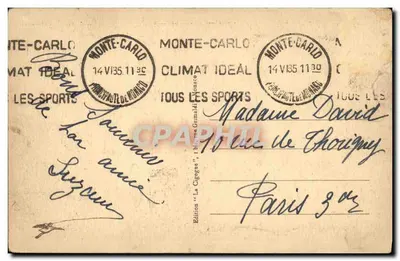 Monte-Carlo-Beach — Vista general — Edición 'La Cigogne', n°191 — Reverso