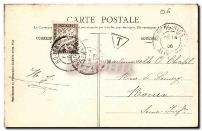 Monte-Carlo — Café de Paris, os Jardins, Riviera Palace — Edição Gilotta, fot., Nîce, n°709 — Verso