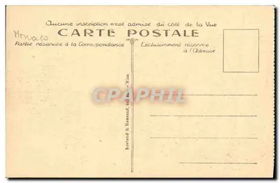 Monte-Carlo — Kasyno, tarasy i Cap Martin — Rosstand & Renéaud, wydawca Nice, n°10 — Rewers