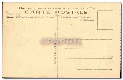 Monte-Carlo — Les Terrasses, o Tiro aos Pássaros e o Cabo Martin — editor Renéaud & Renéaud, Nîmes, n°15 — Verso