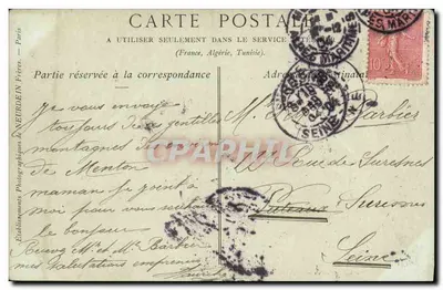 Menton — As Rochas Vermelhas — Coleções ND Fot — Verso