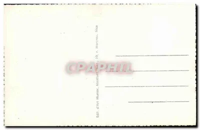 Menton — widok portu i wsi — Souvenir de MENTON, wydawca Montluel — Rewers