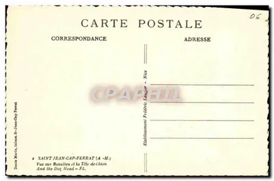 Saint-Jean-Cap-Ferrat — Uitzicht op Beaulieu en de Tête de Chien — Stichting Frédéric Langer — Achterkant