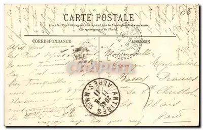 Cap d'Antibes — Villa Eilenroc — Weg durch die Felsen — LL. — Nr. 50 — Rückseite