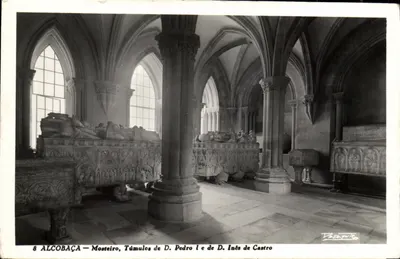 Alcobaça — Mosteiro, Tumbas de D. Pedro I e de D. Inês de Castro