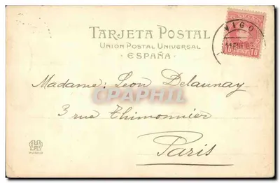 Vigo — Vista general — Hausser y Morel, Madrid, n° 669 — Reverso