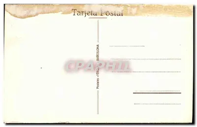 Barcelona — Catedral, Fachada — Tarjeta postal antigua Barcelona — Reverso