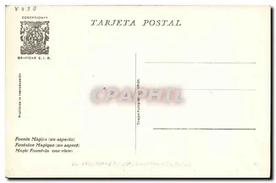Stara pocztówka Exposicion Internaoional de Barcelona 1929 — Rewers