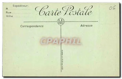 Cap Martin — Menton vista através dos Pinheiros — LL — Verso