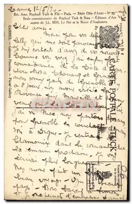 Cannes — Place des Palmiers — Sibyl, wydawca N°22 — Rewers