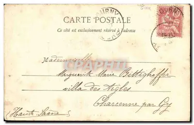 Igreja de Tournay (século XV) — Fotografia de A. L. Vernon — Carta postal — Verso