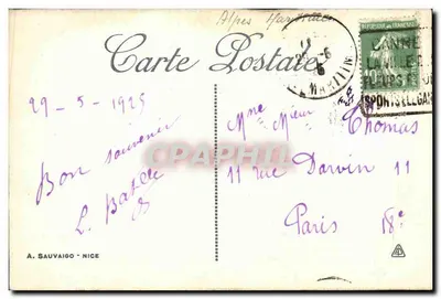 CANNES. Widok na Mont Chevalier, Promenade de la Croisette i Bains. — SD. Fot. — N° 333 — Rewers