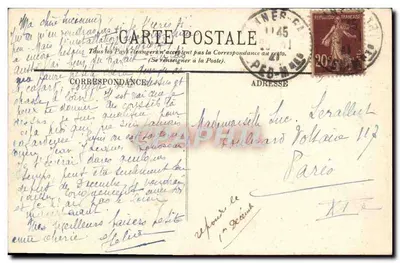 Antieke ansichtkaart Cannes Les Rochers en l'Esterel — Achterkant