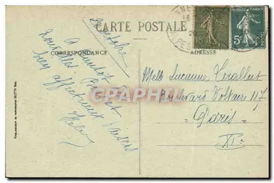 Cannes - Praça Mérimée e Casino — Edição Giletta, n° 468 — Verso