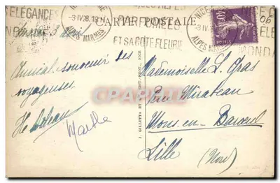 Nice - Promenade dos Ingleses - Terrasses do Savoy-Hotel — Ed. Giletta — Verso