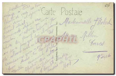 Nice - Panorama jetée przez sosny pałacu — CAP, nr 10 — Rewers
