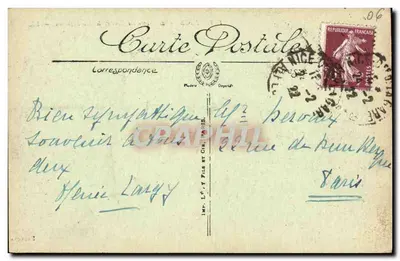 Nice — Wejście do portu i Mont-Boron — LL. — n° 163 — Rewers