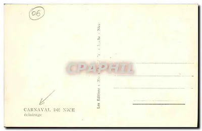 Karnawał w Nicei — oświetlenie — Les Éditions de Nice — Rewers