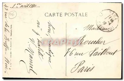 La Côte d'Azur - Nice - Widok przez sosnowy las zamku — Rewers