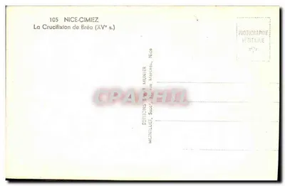 Krucyfikcja w Bréa — XV wiek — Wydawnictwo MONTILLET, Nice — Rewers