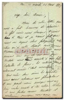 NICE — Ogród Albert I — Palmy — Baylone Frères, wyd. Nice — Rewers