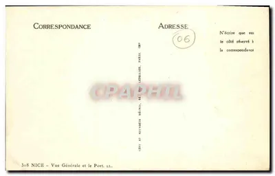Nizza — Vista Generale e il Porto — Editore Lévy e Neuhuëdin, Parigi — Verso