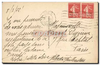Nice - Panorama z zamku — Wydawca G. Artaud, n°116 — Rewers