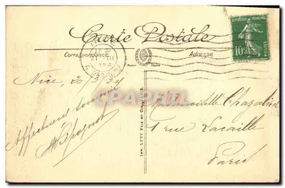 Nice — Widok zmiędzy sosnami na Monte Boron — LL, n° 189 — Rewers