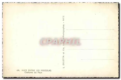 Nice między pergolami — Kostium kraju — Gilletta et Cie, Nice — Rewers