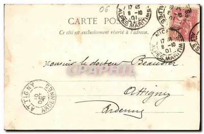 Peira-Cave, near Nice — panoramic view of the wooded valley — Édition Gilet, phot., Nice — Back