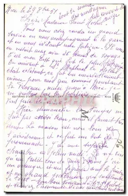 NICE. Wejście do portu. Ogólny widok — Éditions d'Art Munier, nr 117 — Rewers
