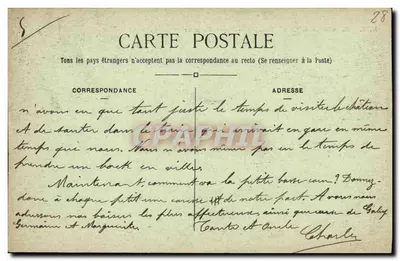 Castelo de CHATEAUDUN — Núcleo da escada — M. G. 46 — Verso