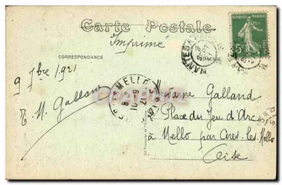 Zamek Honorowy — Schody Honorowe — Wydanie Galeries Modernes, n°3 — Rewers