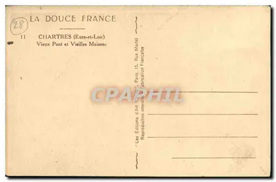 Chartres (Eure-et-Loir) — Stary Most i Stare Domki — J. Brebion — Rewers