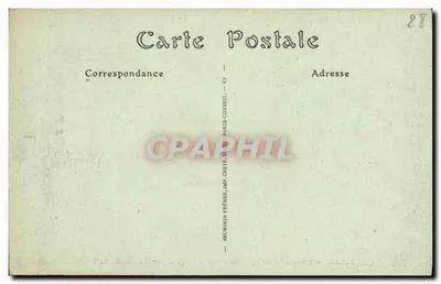 Chartres — Dekoracja tymbonu okna domu z XIII wieku — ND Phot. — Rewers