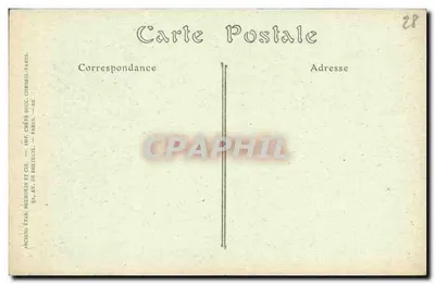 Cattedrale di Chartres — Lintel del Portale sud-occidentale, L'Annunciazione — editore antico — Verso