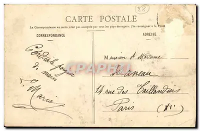 Château d'Aner - Intérieur de la Chapelle — éditeur Ch. Fontanale, édite, Dernes, n°9 — Verso