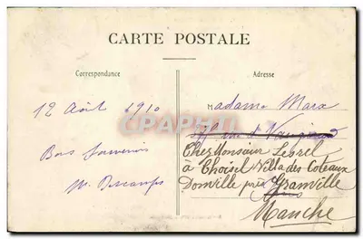 Park Maintenon — Most Kamieniany i Kanał — wydawca Rousseau — Rewers