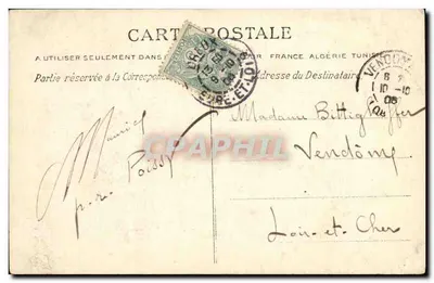 DREUX — Les Tombeaux de la Chapelle — La C.P.A. n°60 — Verso