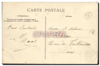 Ao redor de Dreux — Vista geral do Castelo de Anet — La C.P.A. — Verso