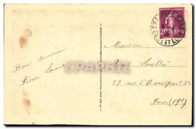 Katedra Chartres — Kaplica Naszej Panny Podziemnej — ND. — Wydawca: Ch. des Arts Photomécaniques z Strasburga-Schiltigheim, nr 85 — Rewers